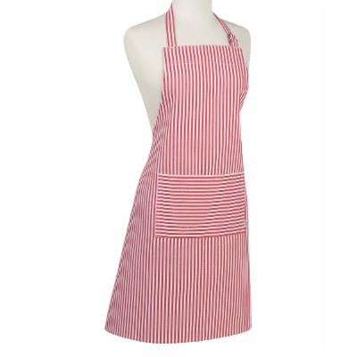 APRON CHEF NARROW STRIPE RED