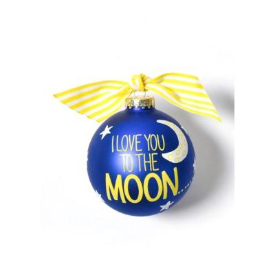 I Love You to the Moon and Back 100mm Glass Ornament