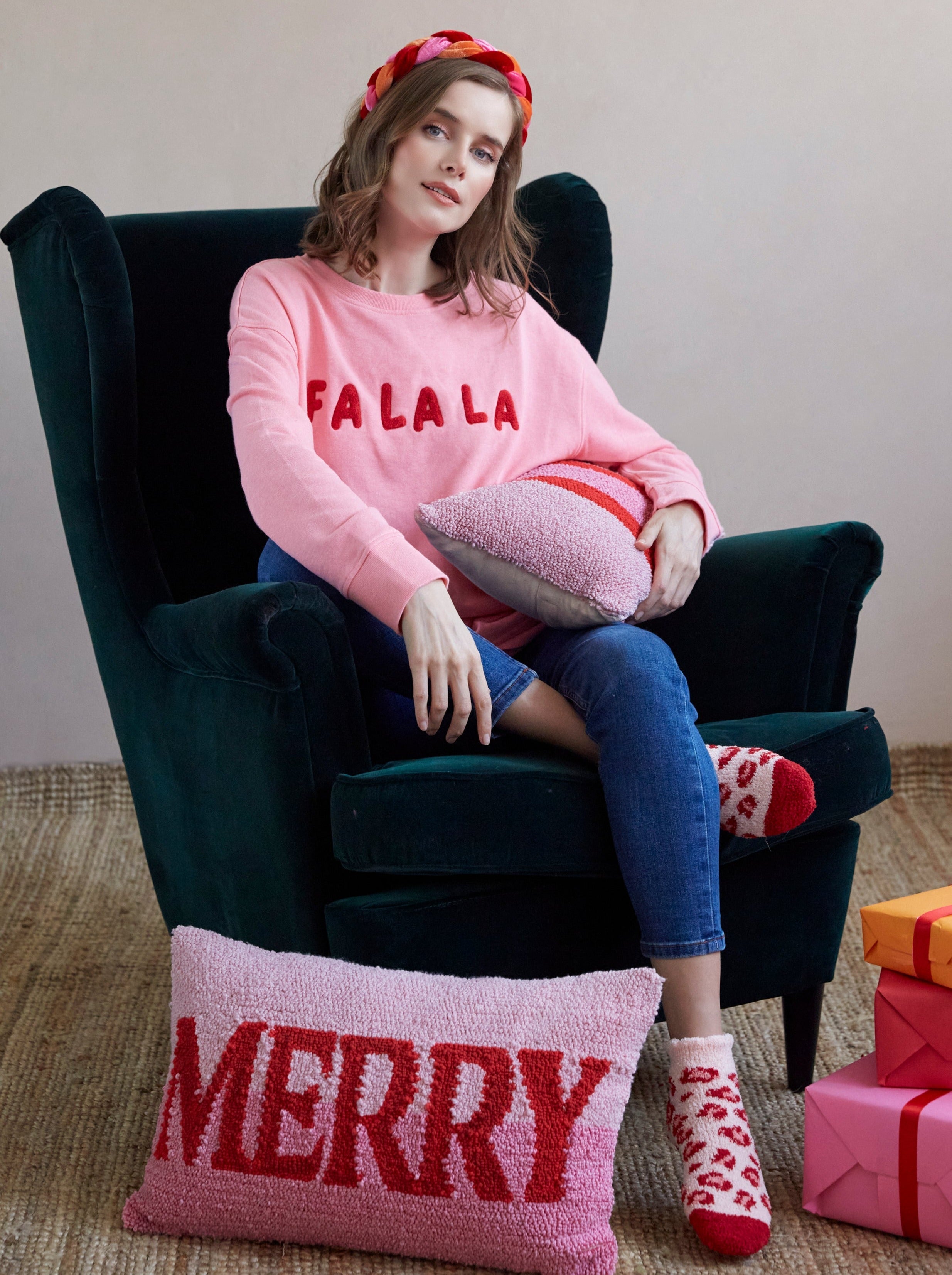 FA LA LA Sweater, Bubblegum - Large