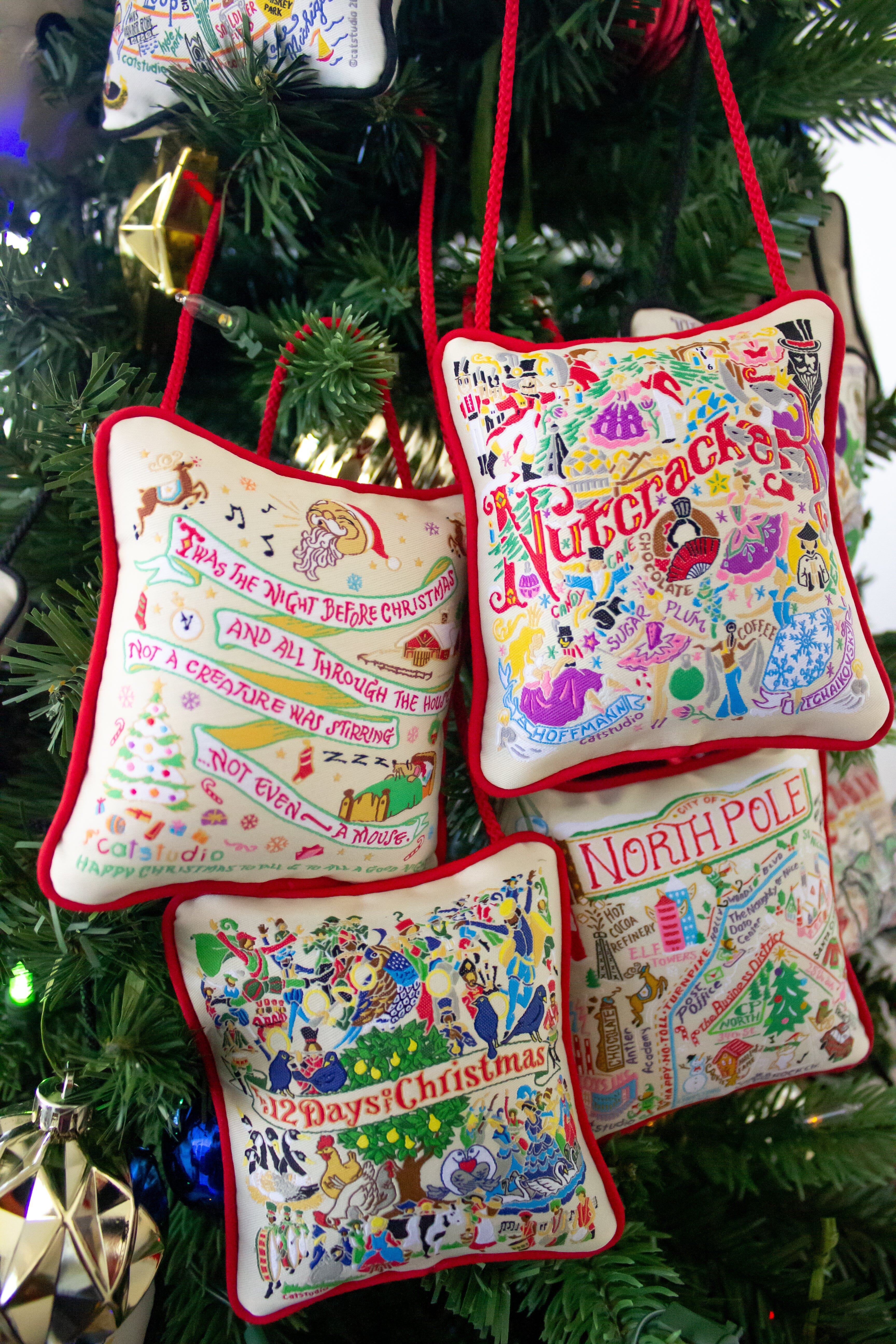 Mini Pillow Ornament - 12 Days of Christmas