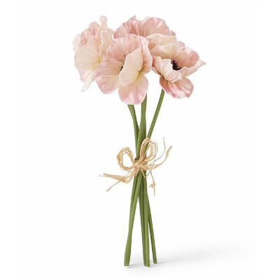 11" Pink Real Touch Mini Poppy Bundle (6 stems)