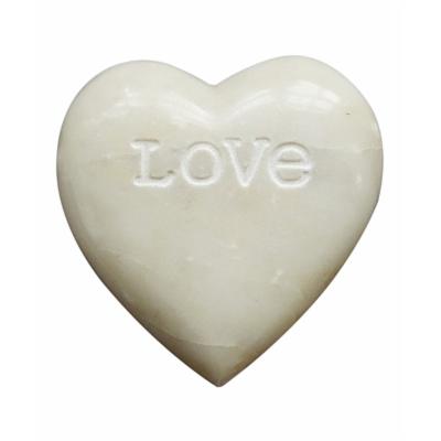 4" Soapstone Heart Decoration w/"LOVE"