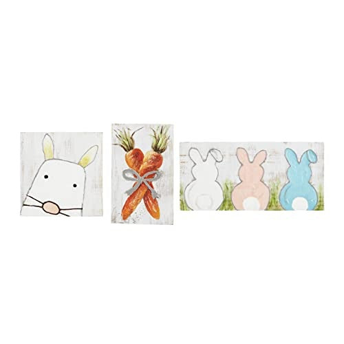 BUNNIES PAINTED EASTER PLAQUE