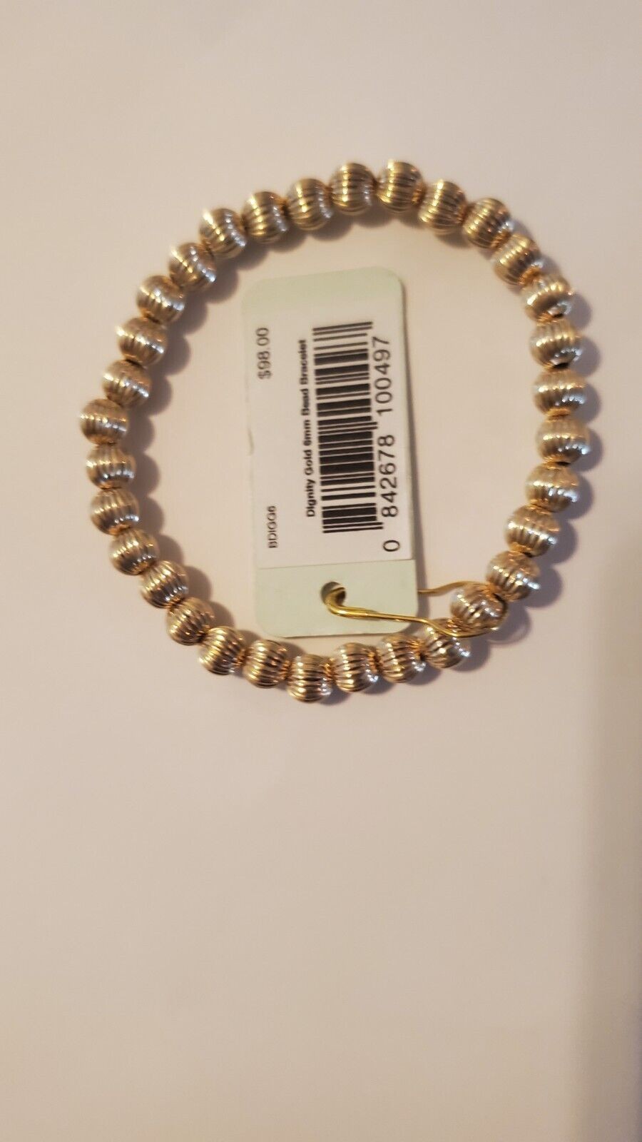 Dignity Gold 6mm Bead Bracelet