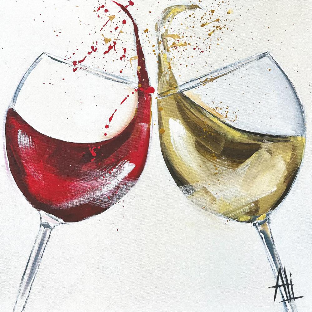 Cocktail Napkin - Rouge et Blanc