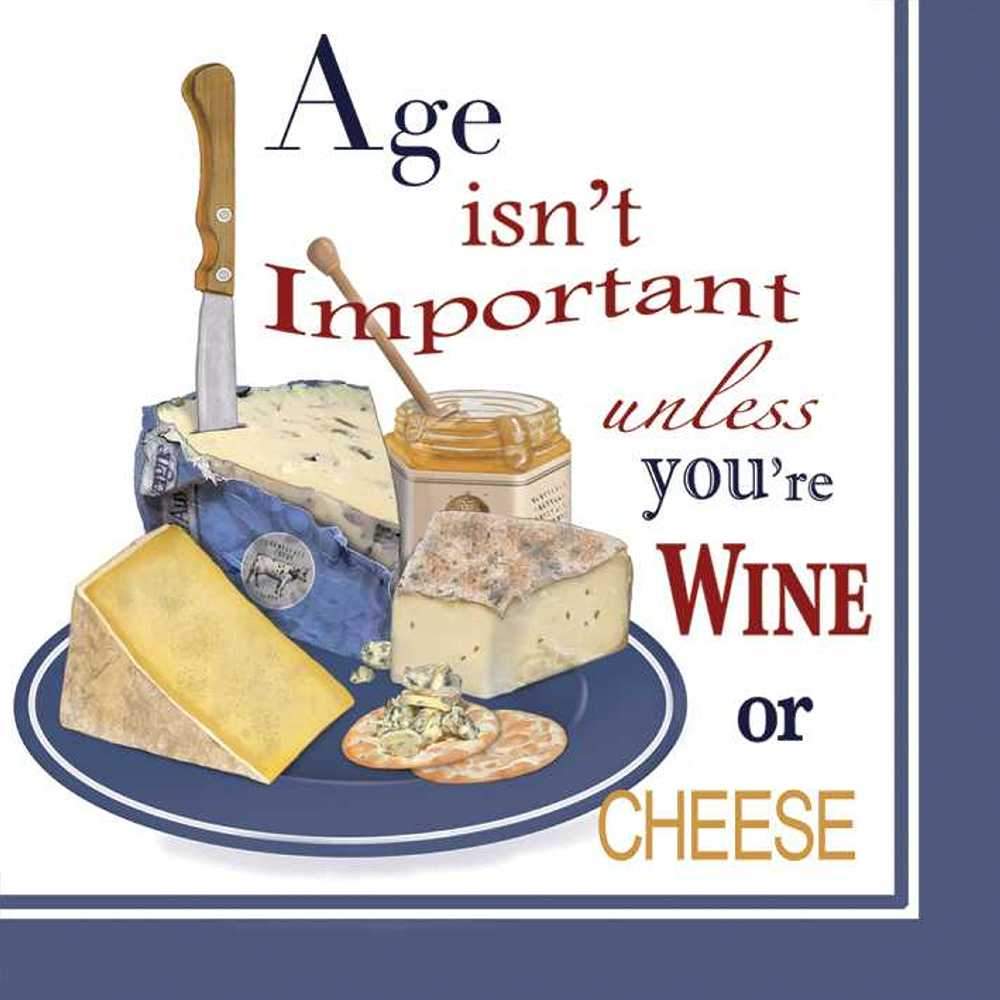 Cocktail Napkin - Wine or Cheese