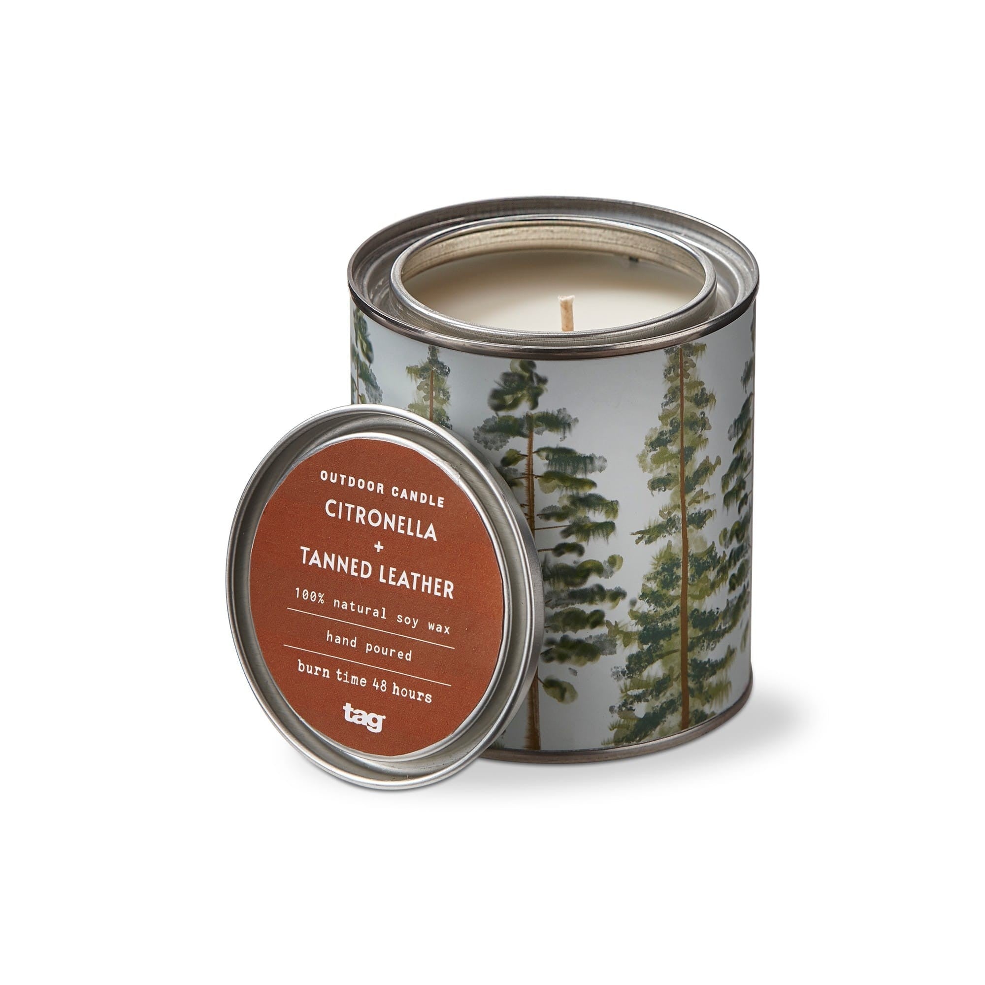 Citro & Tanned Leather Tin Candle
