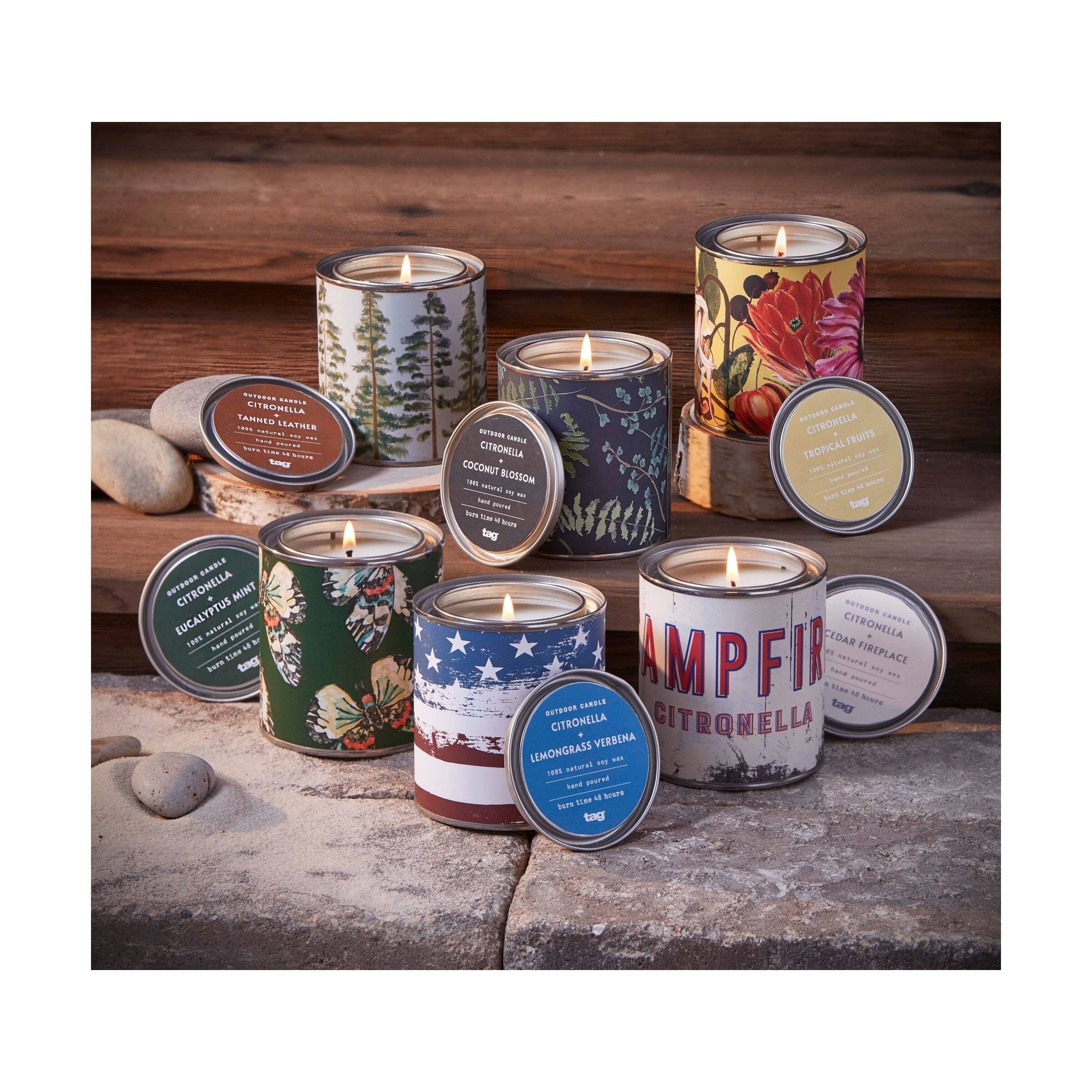 Citro & Tanned Leather Tin Candle