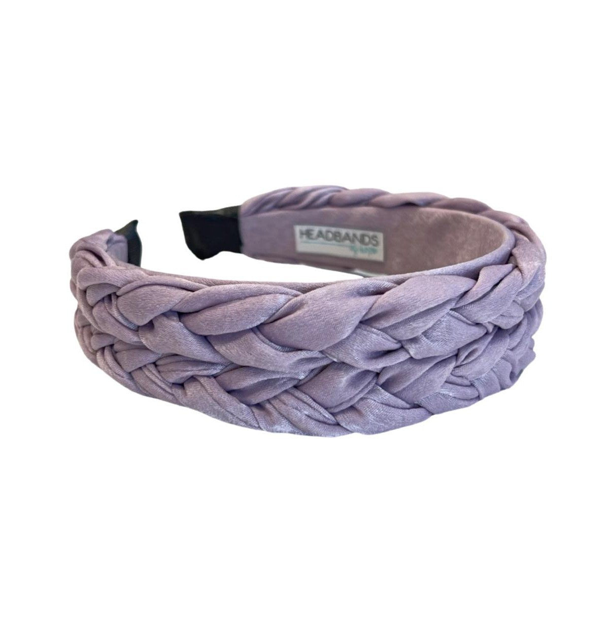 BLUSING BRAID HEADBAND-LAVENDER-SATIN/LIKE-DOUBLE BRAID