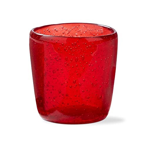 Paint Box Blown Glass Tealight Holder Red