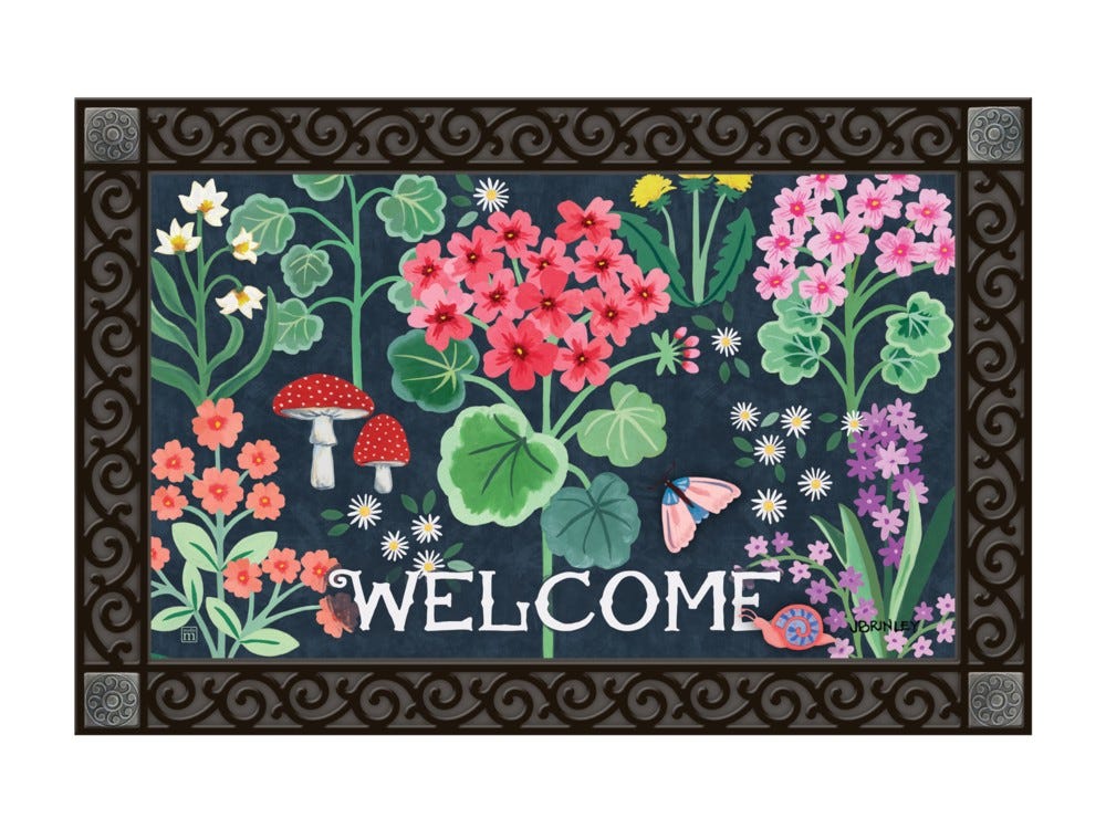 Geranium Welcome Matmate