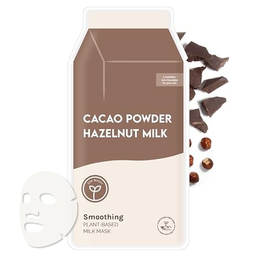 Cacao Powder Hazelnut Milk Smoothing Plant-Based Milk Sheet Mask