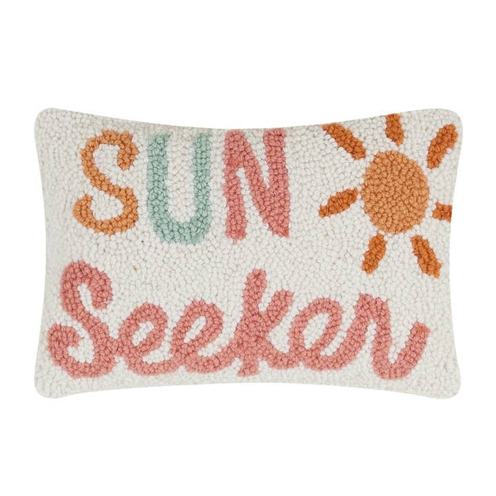 SUN SEEKER HOOK PILLOW 8"X12"