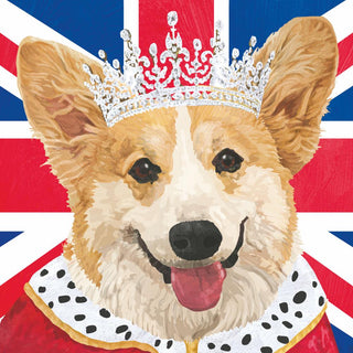 Luncheon Napkin - Royal Corgi