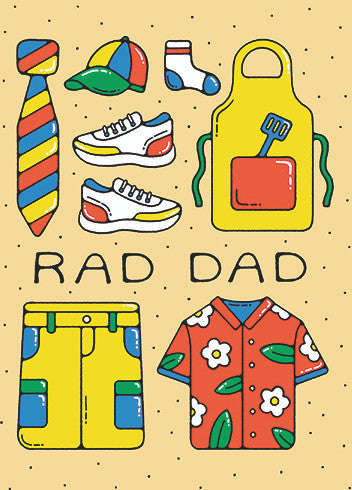 Rad Dad - Father's Day Greeting Card