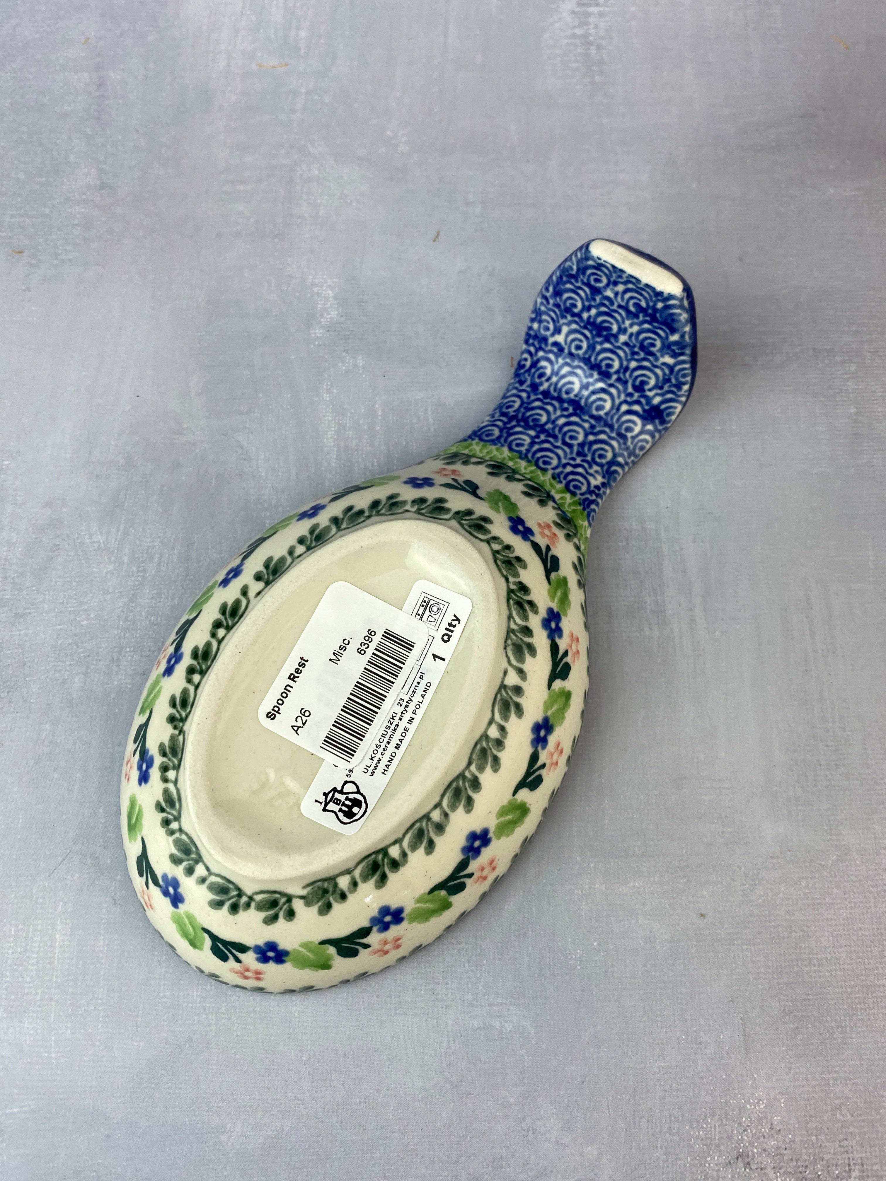 Spoon Rest (A26) - Polish Pottery
