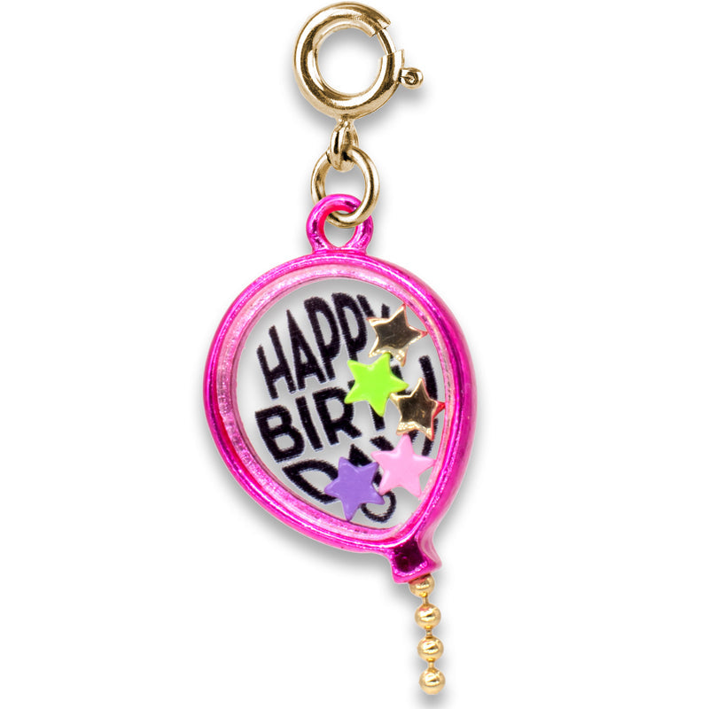 GOLD BIRTHDAY BALLOON SHAKER CHARM