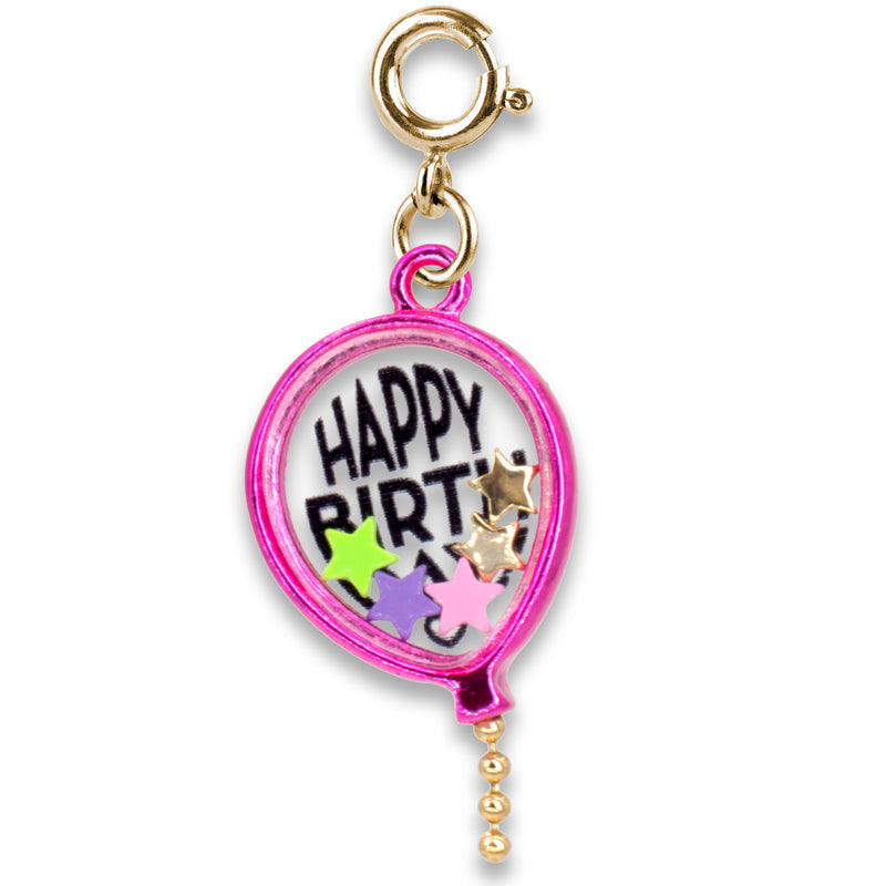 GOLD BIRTHDAY BALLOON SHAKER CHARM