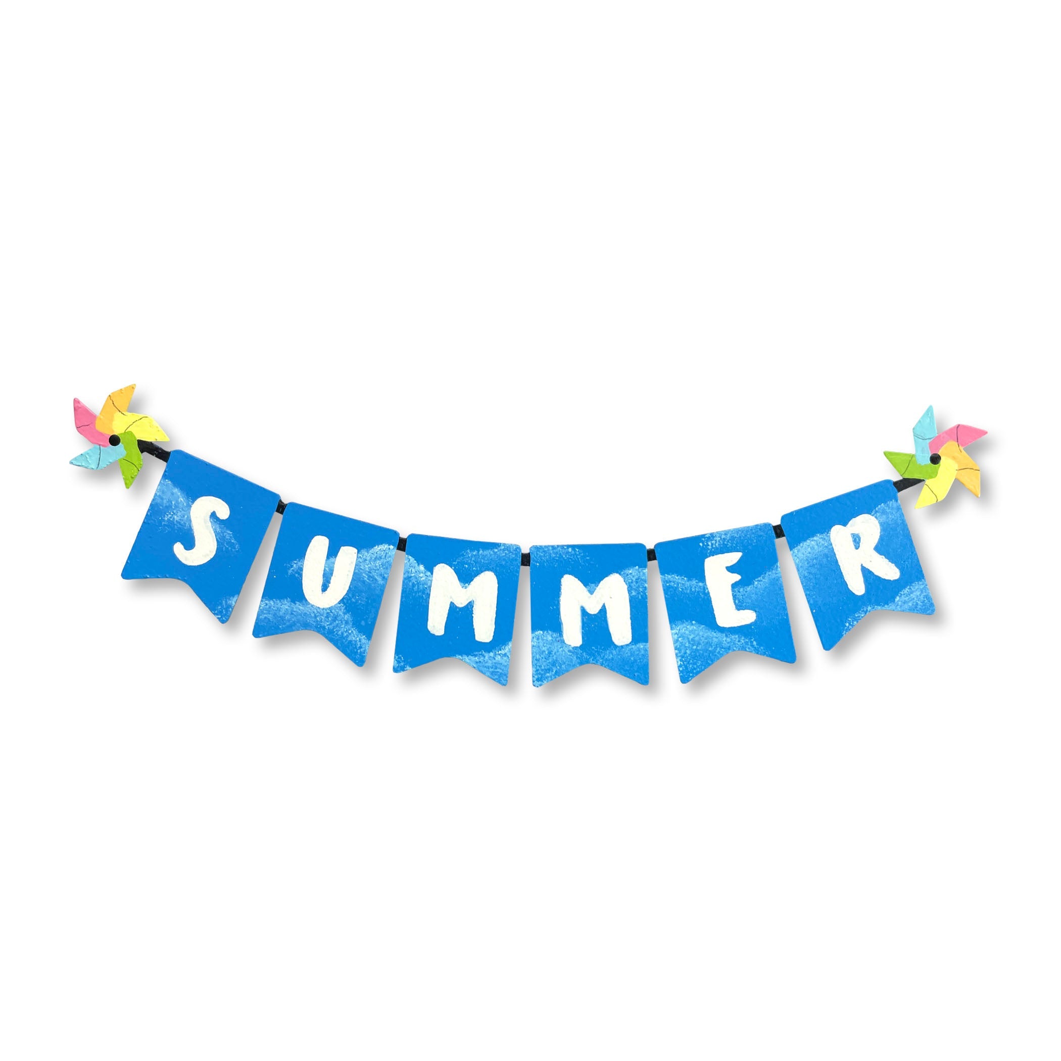 "SUMMER" BANNER W/PINWHEELS MAGNET