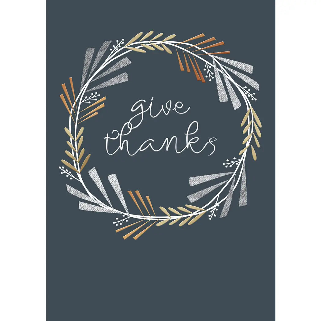 Navy Give Thanks - Thanksgiving Card