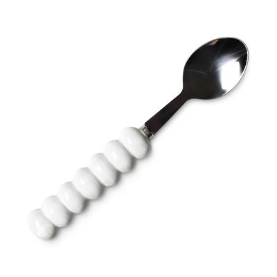Signature Knob Serving Spoon White