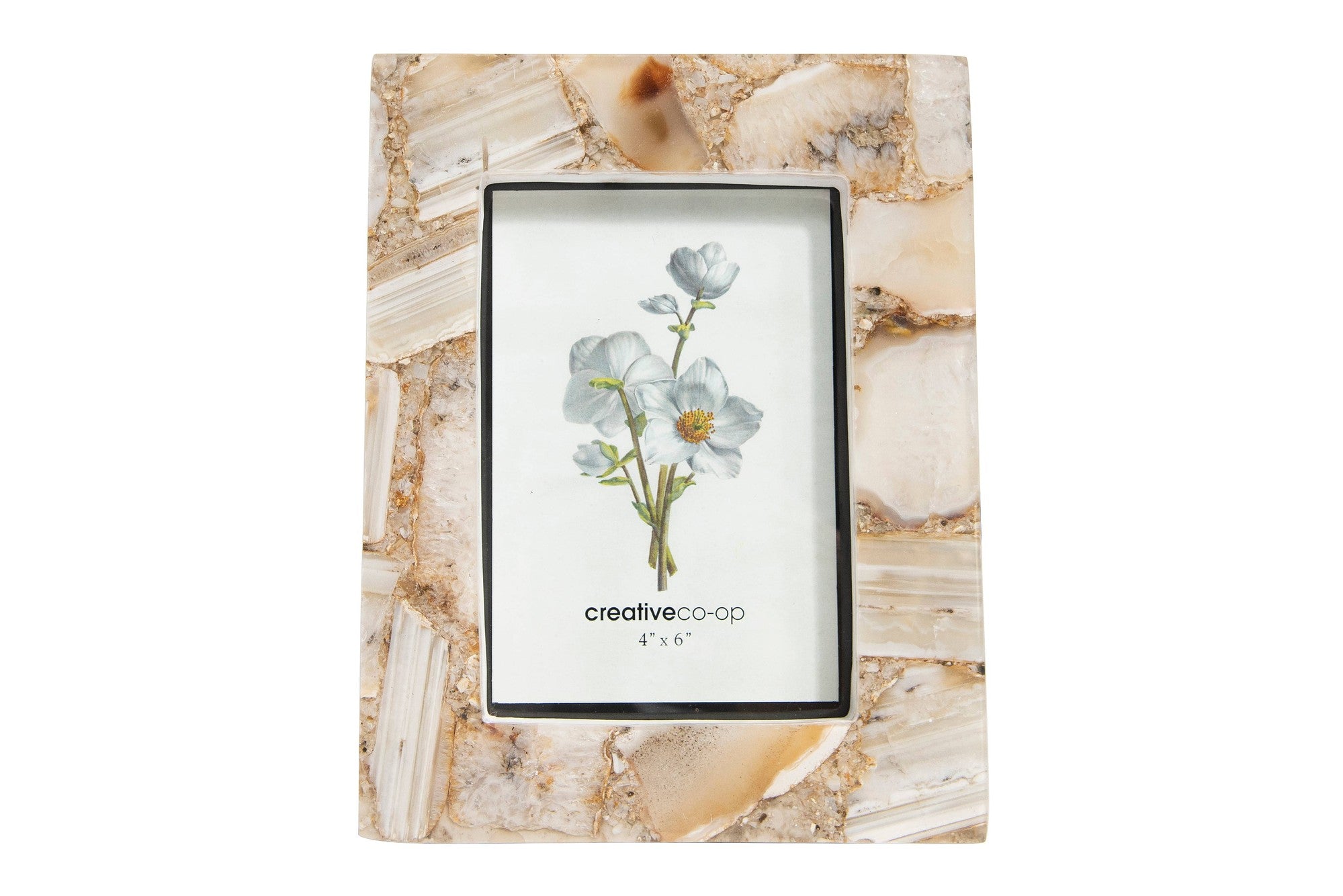 9" x 7" Agate Photo Frame, Tan (holds 4x6)