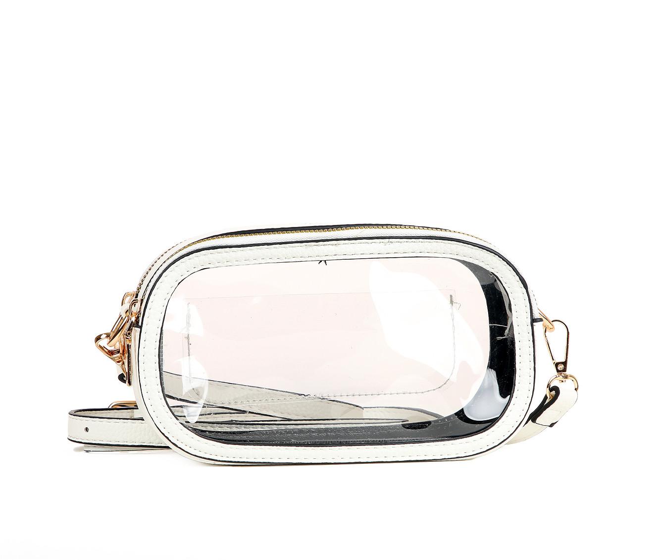White Double Zip Clear Bag