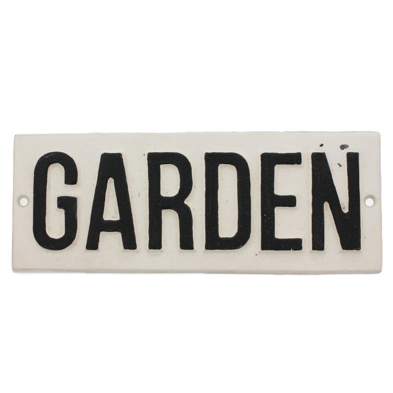 CAST IRON SIGN-"GARDEN"