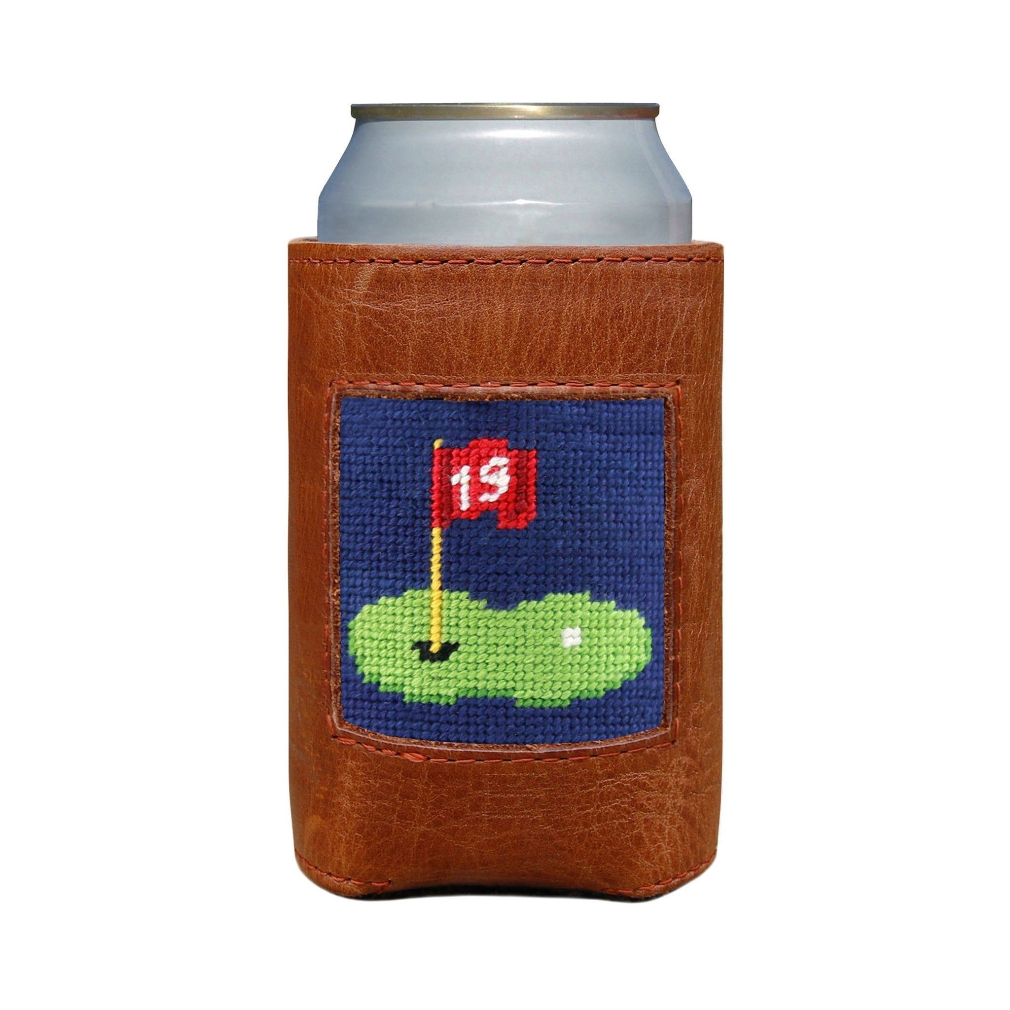 19th Hole (Classic Navy) - Needlepoint Can Cooler