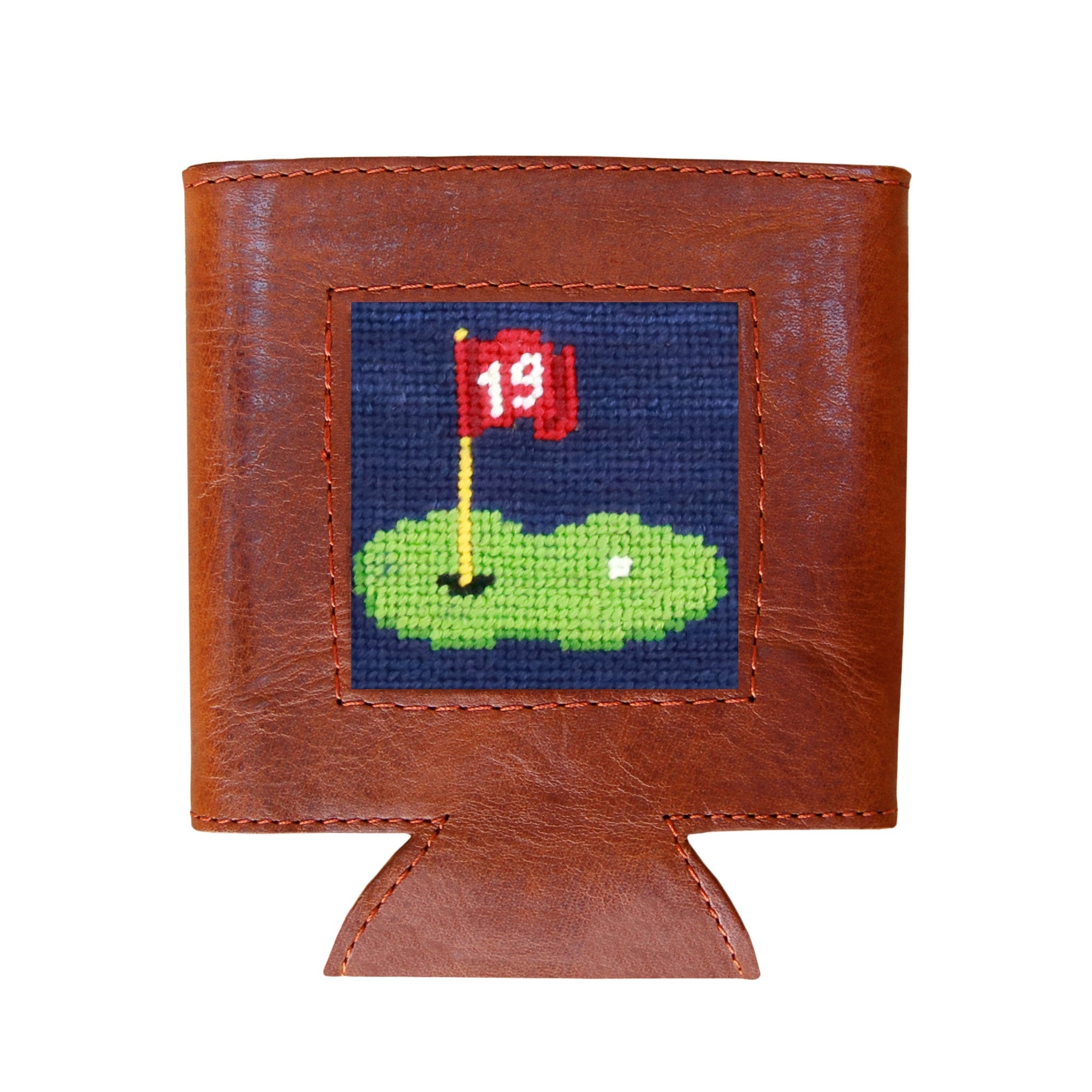 19th Hole (Classic Navy) - Needlepoint Can Cooler