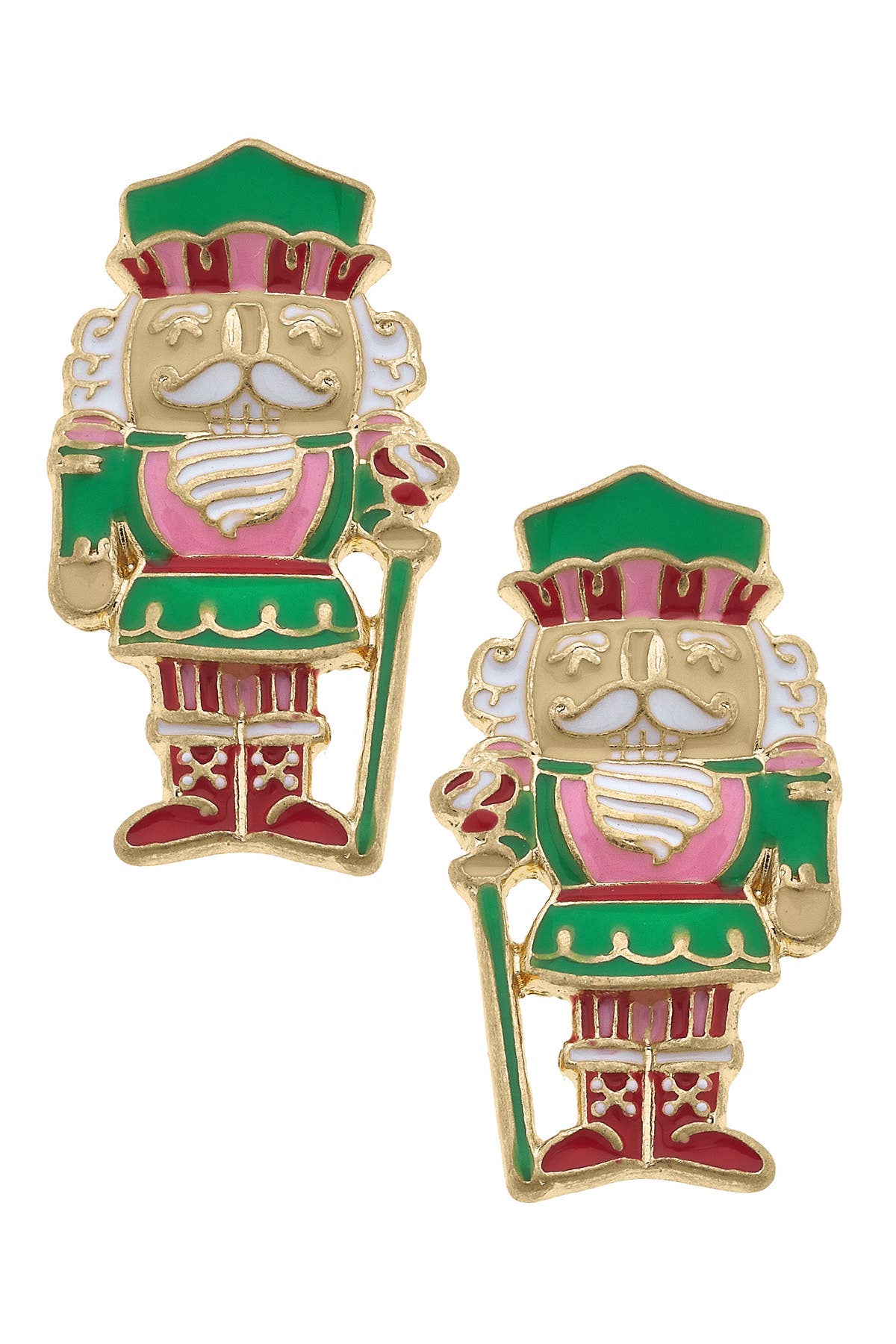 NUTCRACKER ENAMEL STUD EARRINGS