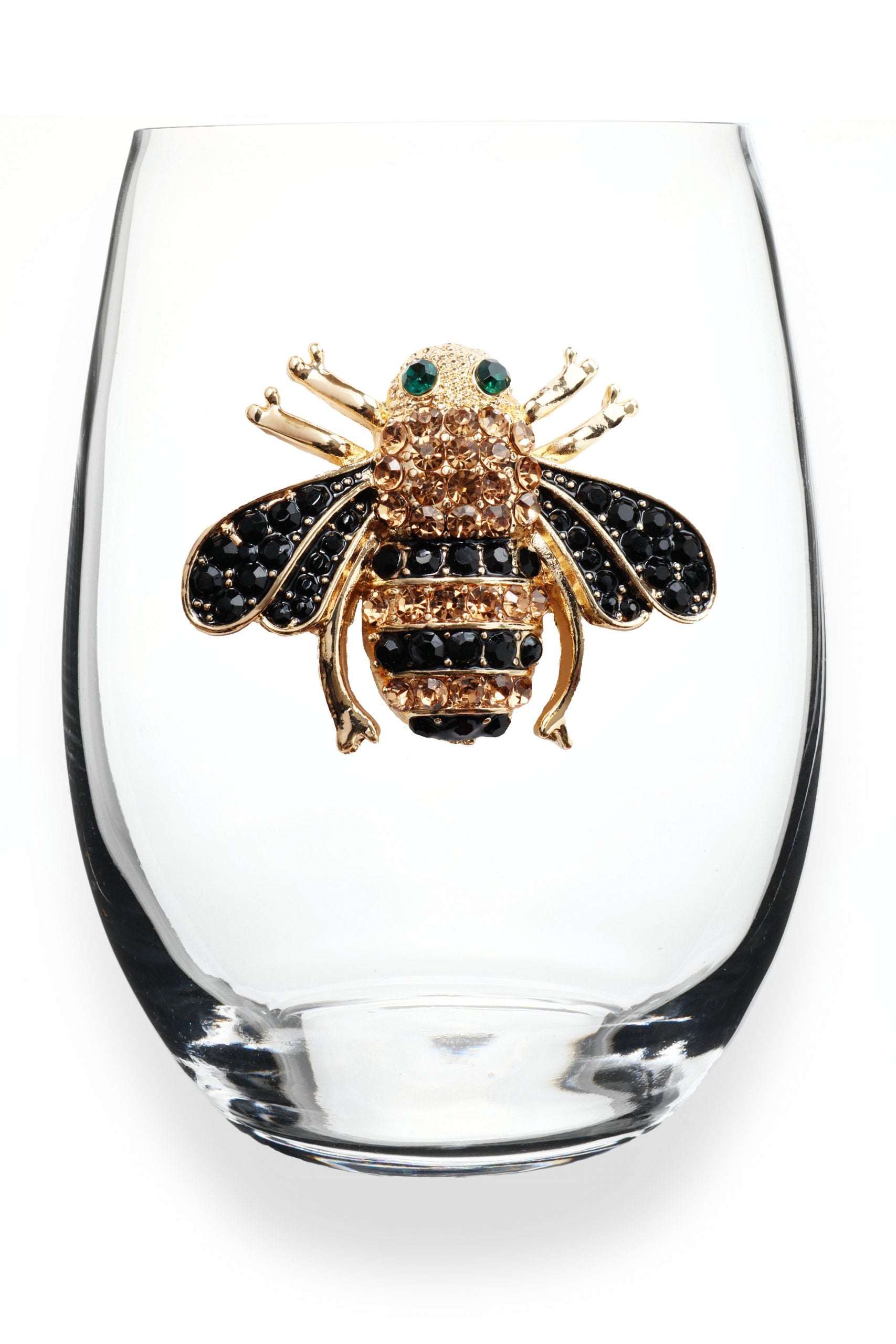 Bee Stemless Wine Glass