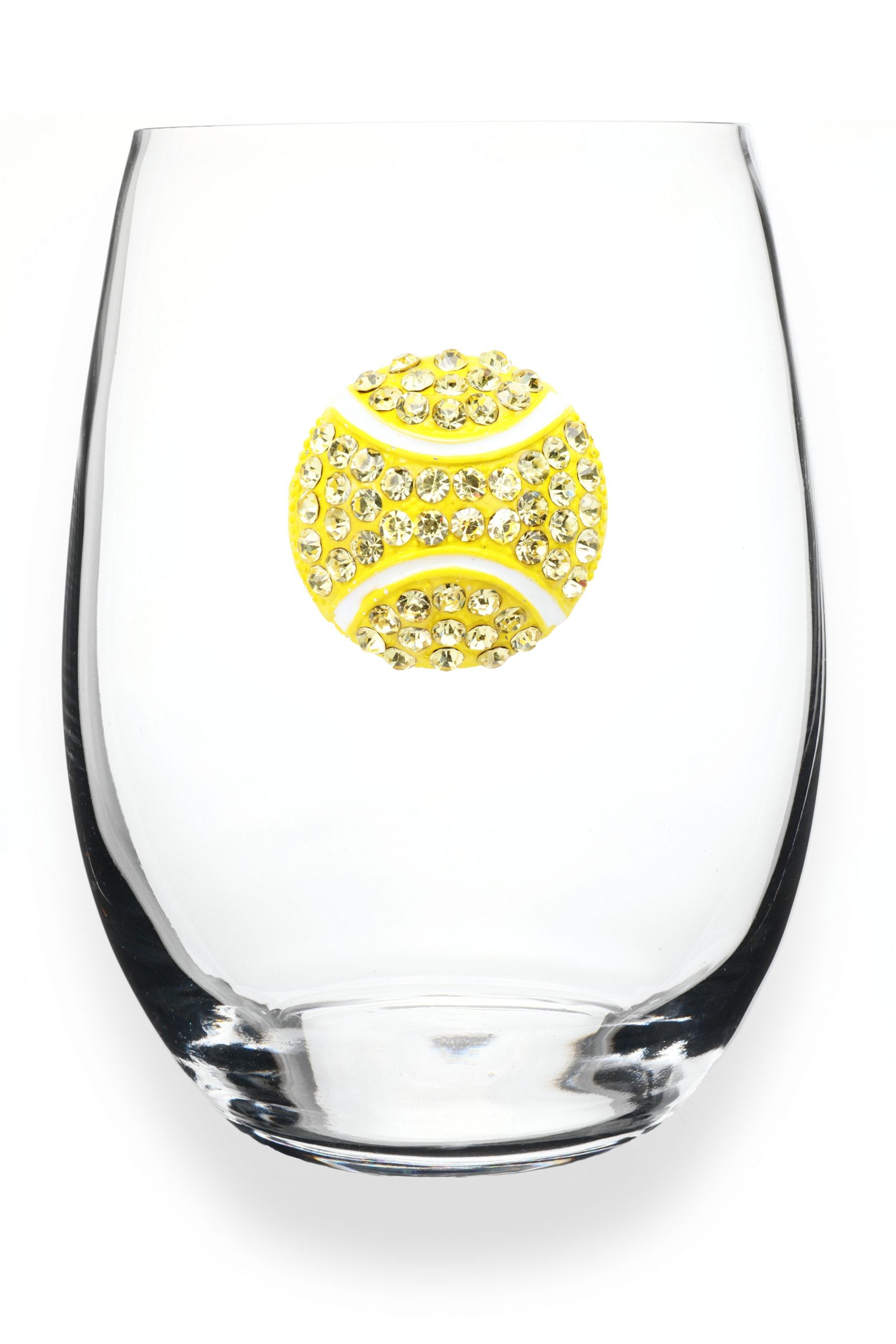 Tennis Ball Stemless Wine Glass