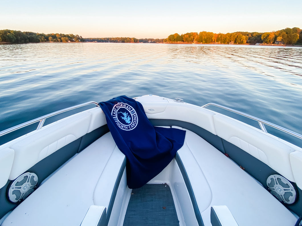 LKN FLEECE SWEATSHIRT BLANKET NAVY
