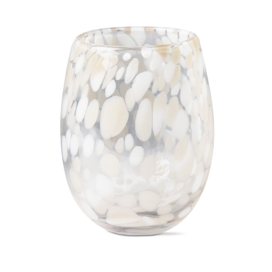 Confetti Stemless Wine Glass Sand