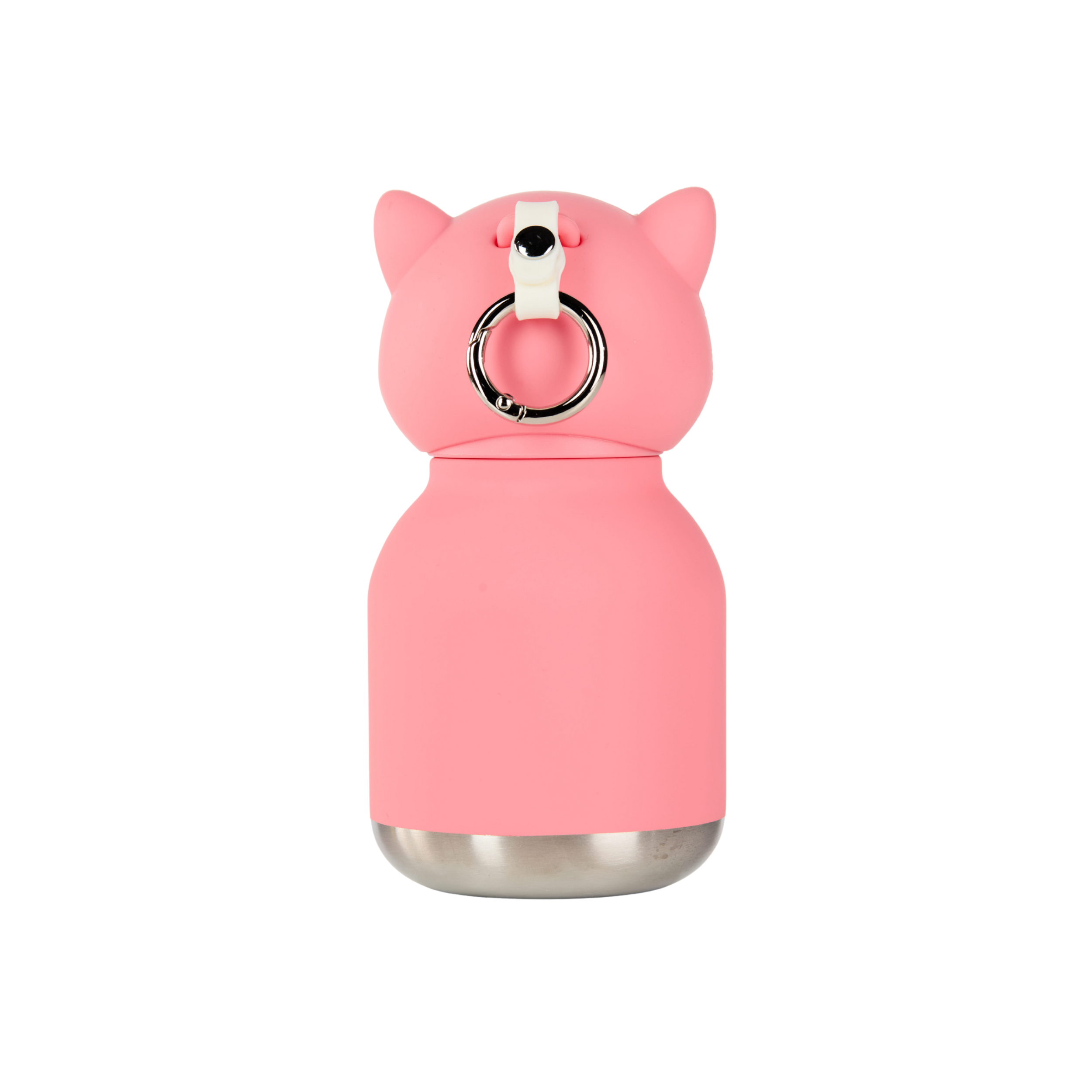 Bag Charm Water Bottle - Pink Fox