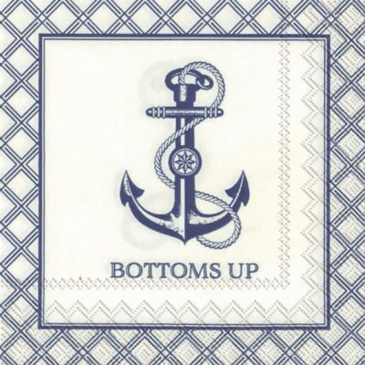 Cocktail Napkin / Bottoms Up