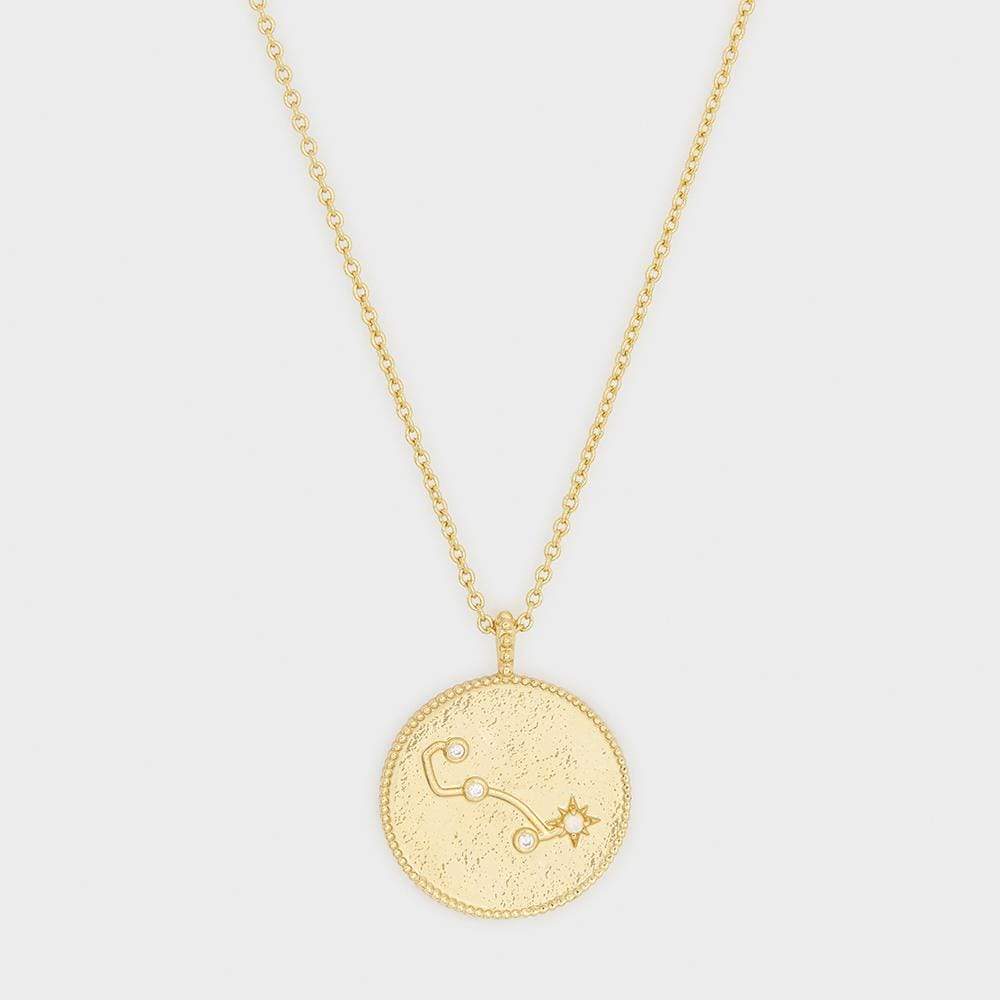 ASTROLOGY COIN NECKLACE GOLD SCORPIO