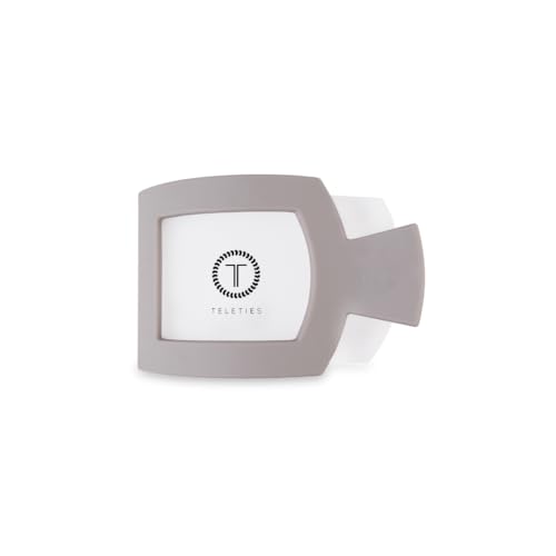 SQUARE FLAT HAIR CLIP-SMALL-SILVER FLAMES