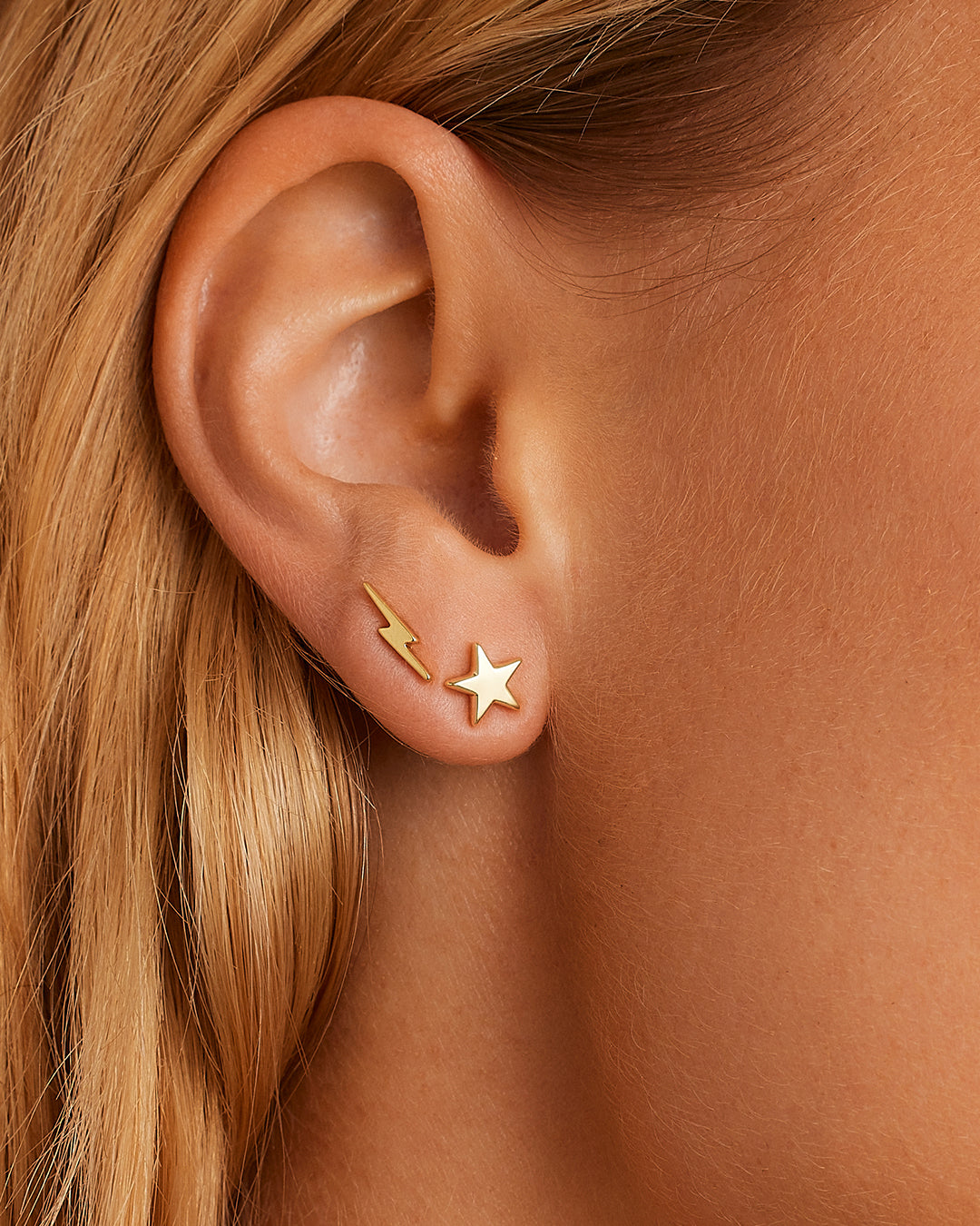 Star Charm Stud - Gold