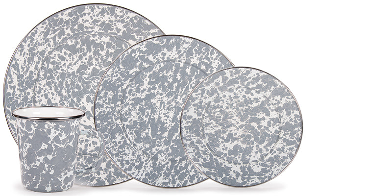 Grey Swirl Tasting Dish Set - Boxed
