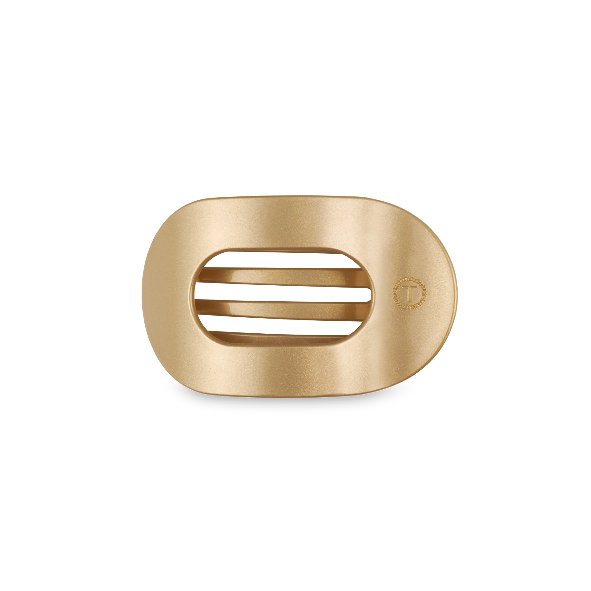 Round Flat Hair Clip - Small - Champagne Toast