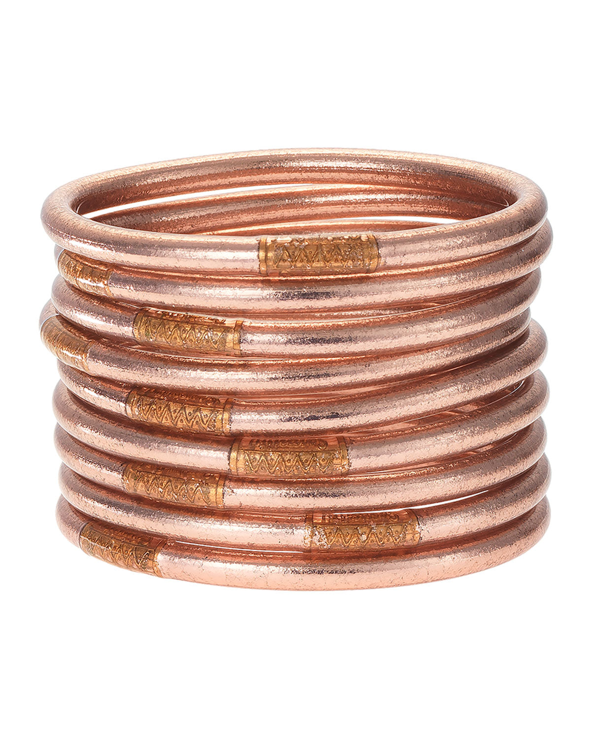 ROSE GOLD ALL WEATHER BANGLES SMALL SET OF 9