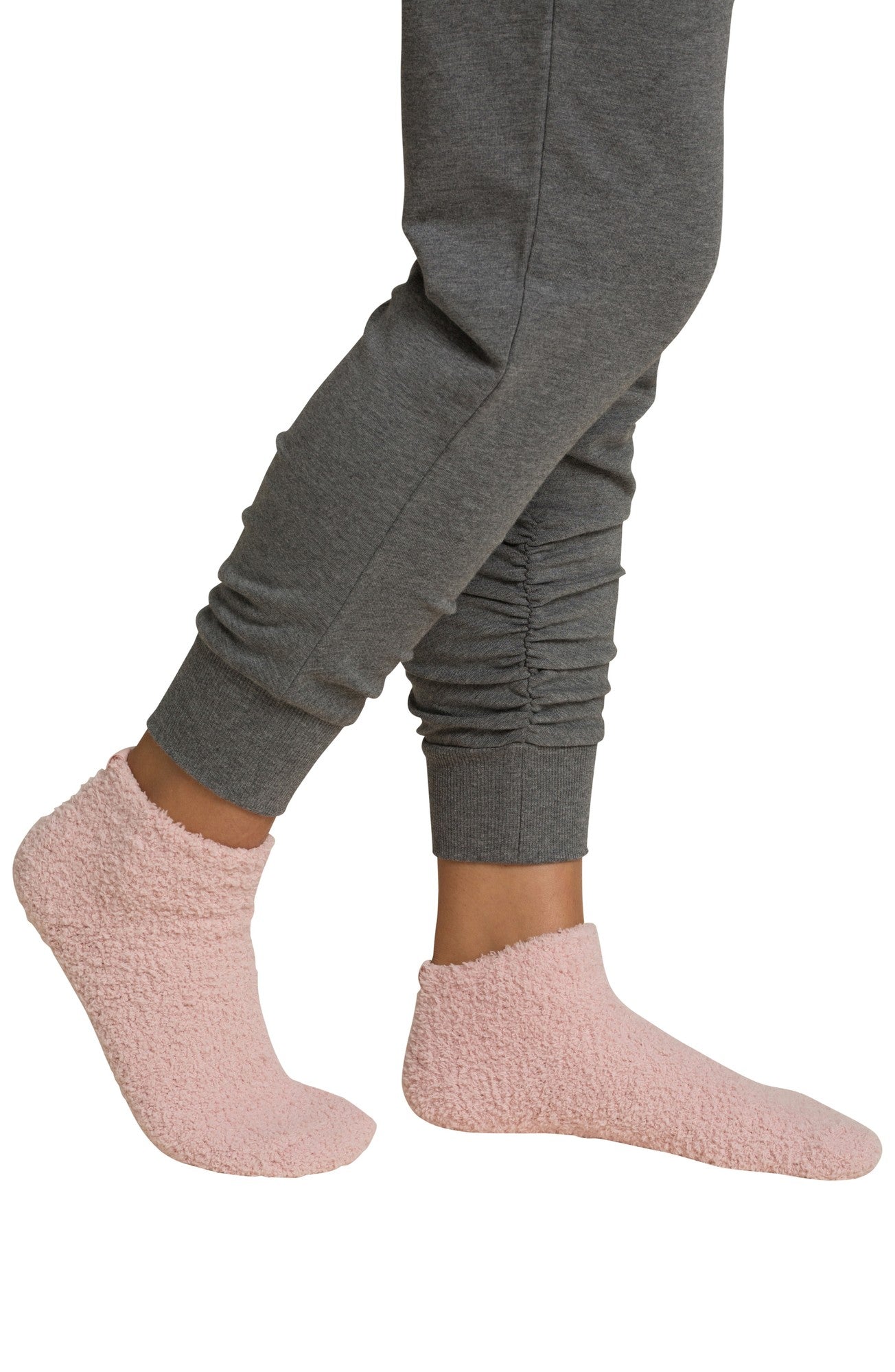 Cozy Chic 2 Pair Tennis Sock Set - Dusty Rose Multi