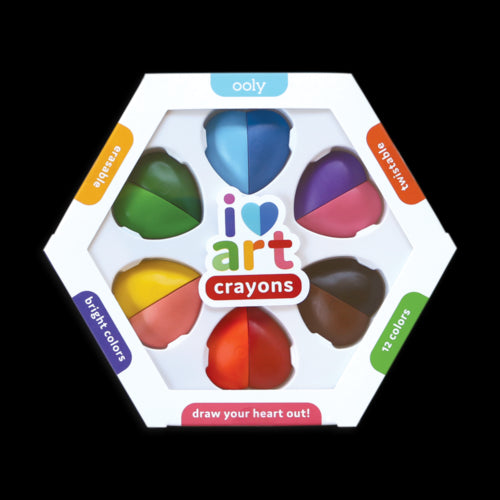 I Heart Art Erasable Crayons (set of 12)