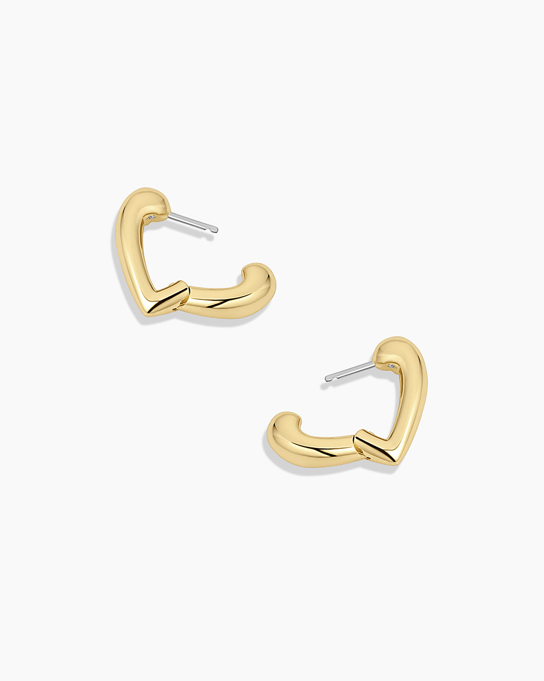 Amour Heart Huggies (gold)