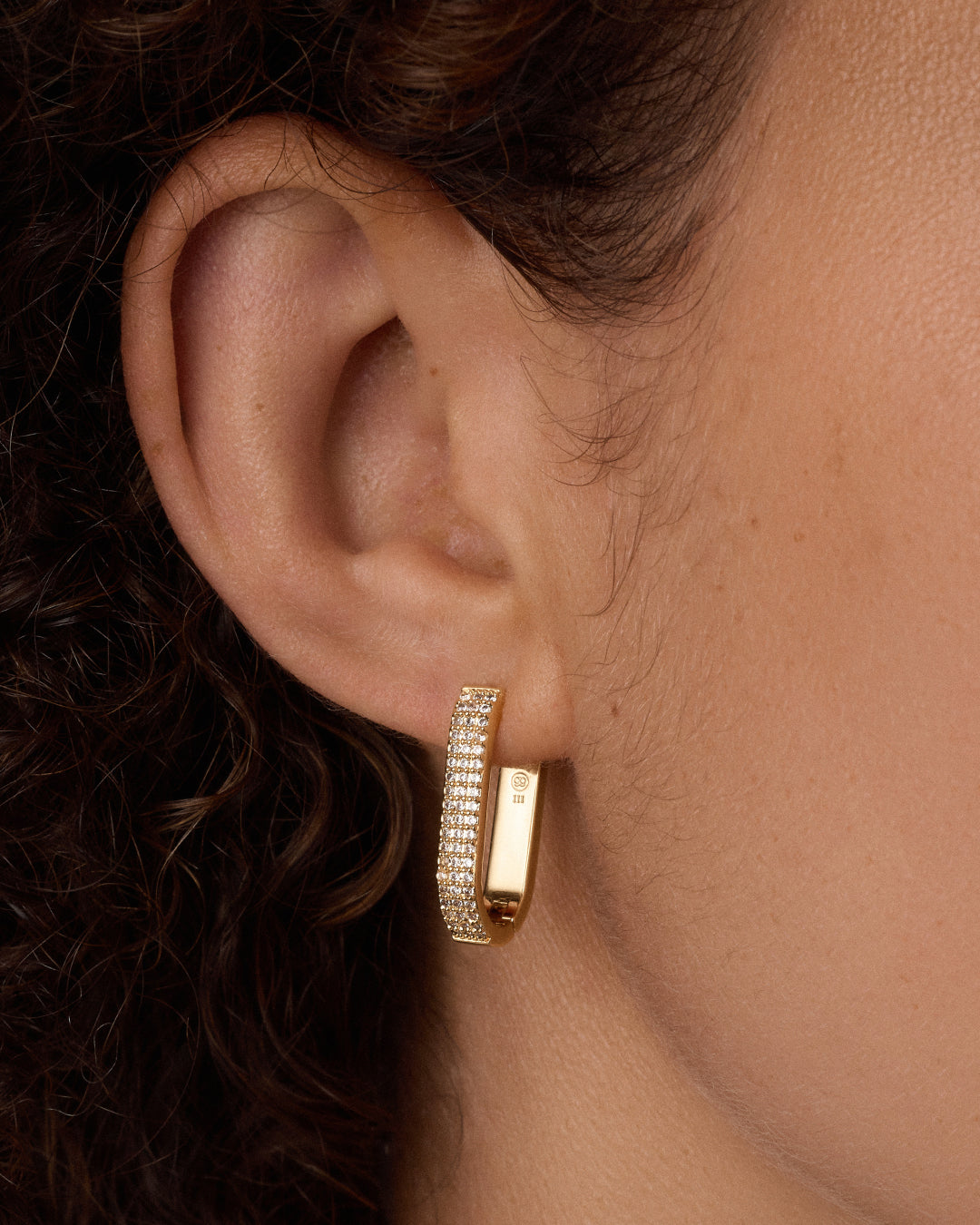 Parker Shimmer Huggies (gold) - Stainless Steel Post