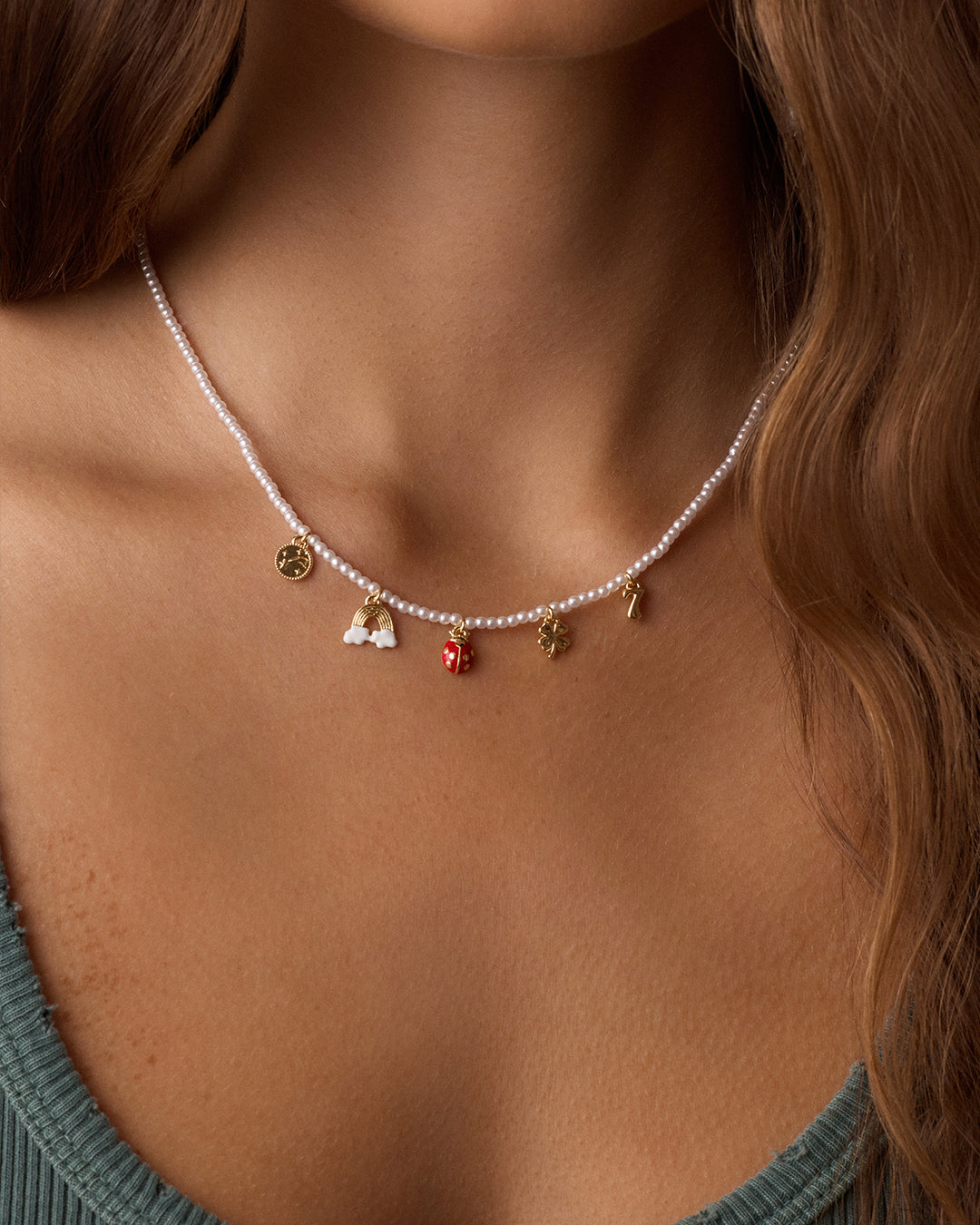 Lucky Mini Charm Necklace (gold)