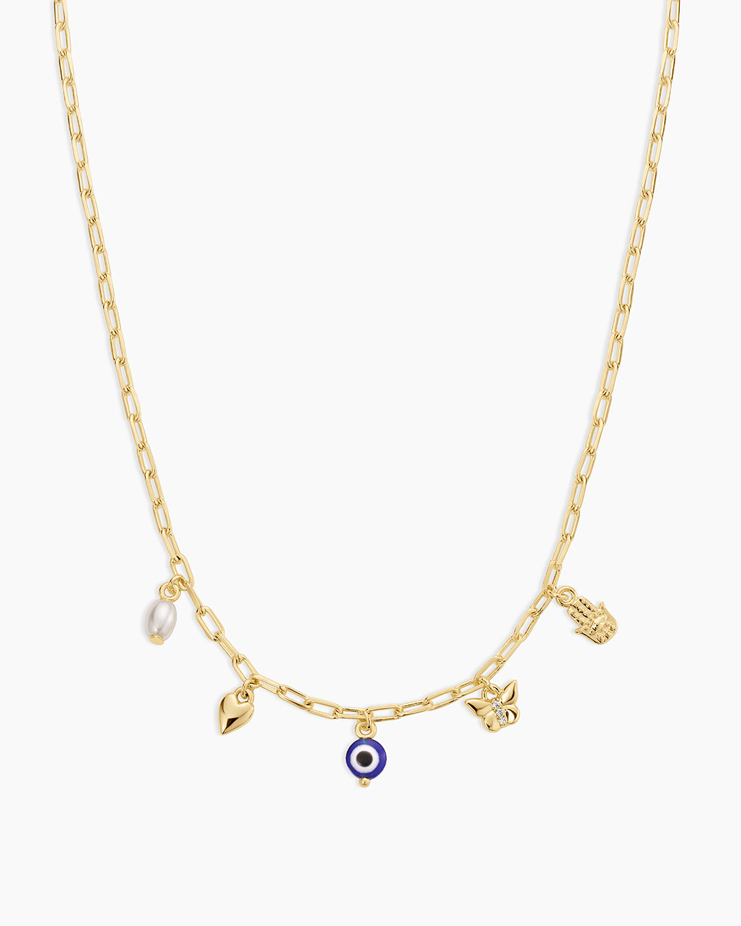 Connection Mini Charm Necklace (gold)