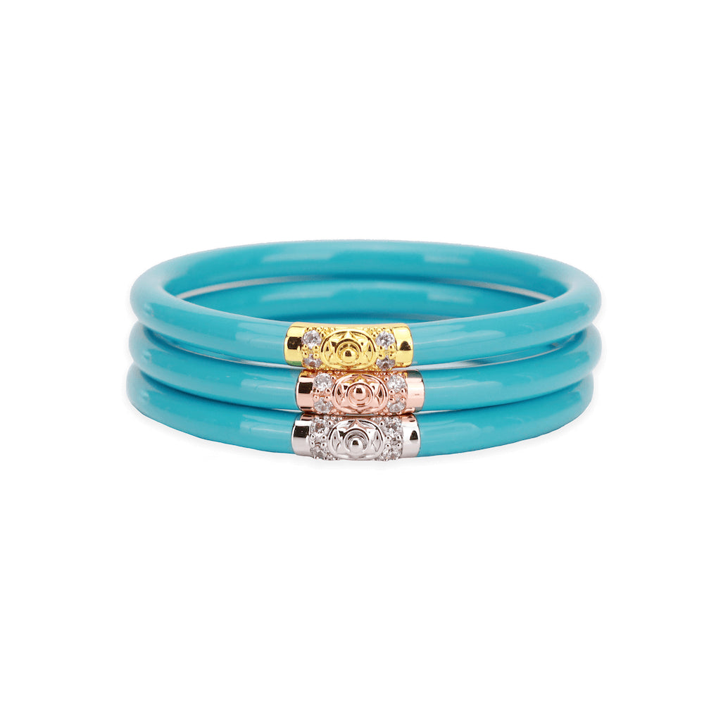 TURQUOISE THREE KINGS LARGE SET OF THREE BANGLES